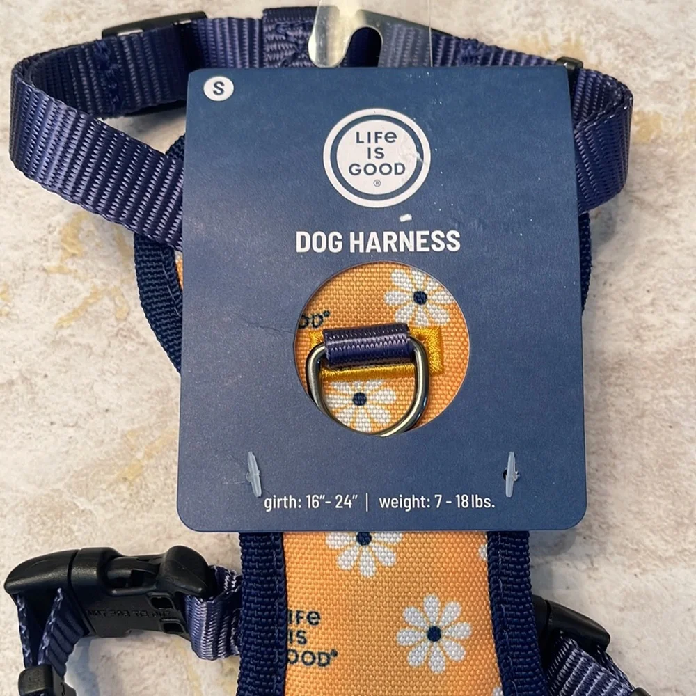 Life is Good Daisy Dog Harness- Baja Yellow